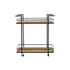 Kép 5/5 - Zsúrkocsi rattan, fém 68x37,5x70,5 cm natúr, fekete