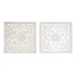 Kép 1/4 - Dekoráció falra Mandala mdf 40x2x40 cm fehér 2 féle