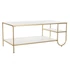 Kép 1/6 - Dohányzóasztal fém, mdf 110x55x45 cm arany, fehér