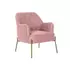 Kép 1/8 - Fotel poliészter, fém 65x73x79,5 cm pink, arany