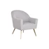 Kép 1/8 - Fotel poliészter, fém 70x74x82,5 cm szürke, arany