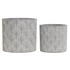 Kép 1/4 - Kaspó szett leveles cement 17x17x16 cm szürke S/2