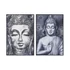 Kép 1/5 - Kép Buddha hungarocell, vászon 83x4,5x123 cm kék, fehér 2 féle