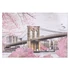 Kép 1/5 - Kép New York glitteres vászon, metál 150x3x100 cm pink, szürke