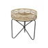 Kép 1/4 - Kisasztal rattan, bambusz 50x50x52 cm barna, fekete