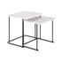 Kép 1/6 - Kisasztal szett mdf, fém 51x43x49 cm fehér S/2