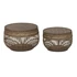 Kép 1/4 - Kisasztal szett rattan 51x51x33 cm barna S/2