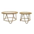 Kép 1/5 - Kisasztal szett rattan 80x80x45,5 cm világosbarna S/2