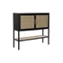 Kép 1/9 - Kisbútor császárfa, mdf, rattan 110x30x100 cm fekete, natúr