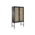 Kép 1/8 - Kisbútor mangófa, rattan 85x40x162,5 cm barna, fekete