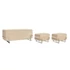 Kép 1/7 - Kispad szett bársony, fém 120x42x48 cm bézs S/3