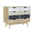 Kép 1/6 - Komód császárfa, mdf 79x35x65 cm színes