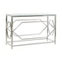 Kép 1/6 - Konzol asztal inox, üveg 120x40x78 cm ezüst