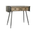 Kép 1/7 - Konzol asztal lucfenyő, fém 103x38x82,5 cm natúr, szürke