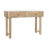 Kép 1/7 - Konzol asztal mangófa, rattan 120x35x77 cm barna, natúr