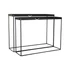 Kép 1/6 - Konzol asztal szett fém, üveg 107,5x32,5x80,5 cm fekete S/2