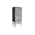 Kép 1/11 - Szekrény csont, poly, mdf 75x40x181 cm fekete, szürke