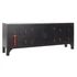Kép 1/7 - Tv-s szekrény keleti lucfenyő, mdf 130x24x51 cm fekete, piros