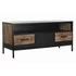 Kép 1/7 - Tv-s szekrény mangófa, fém 125x40x55 cm fekete, barna