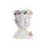 Kép 1/4 - Váza arc virágok porcelán 17,5x16x23 cm fehér