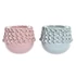 Kép 1/4 - Váza kő 17x17x13,5 cm pink, türkizkék 2 féle