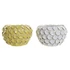 Kép 1/4 - Váza kő 24,5x24,5x17 cm mustársárga, fehér 2 féle