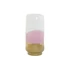 Kép 1/4 - Váza porcelán 12,2x12,2x26 cm pink, arany