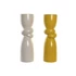 Kép 1/4 - Váza porcelán 13,5x13,5x44,5 cm sárga, bézs 2 féle