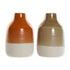 Kép 1/3 - Váza porcelán 17x17x27 cm barna, narancssárga 2 féle