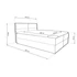 Kép 3/8 - ARAMIS középszürke boxspring ágy